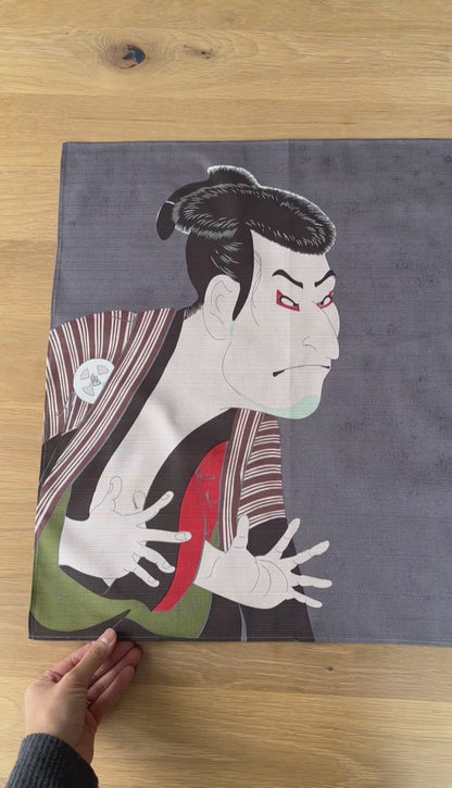 Sharaku, Japanese Art Furoshiki, 50 x 50cm