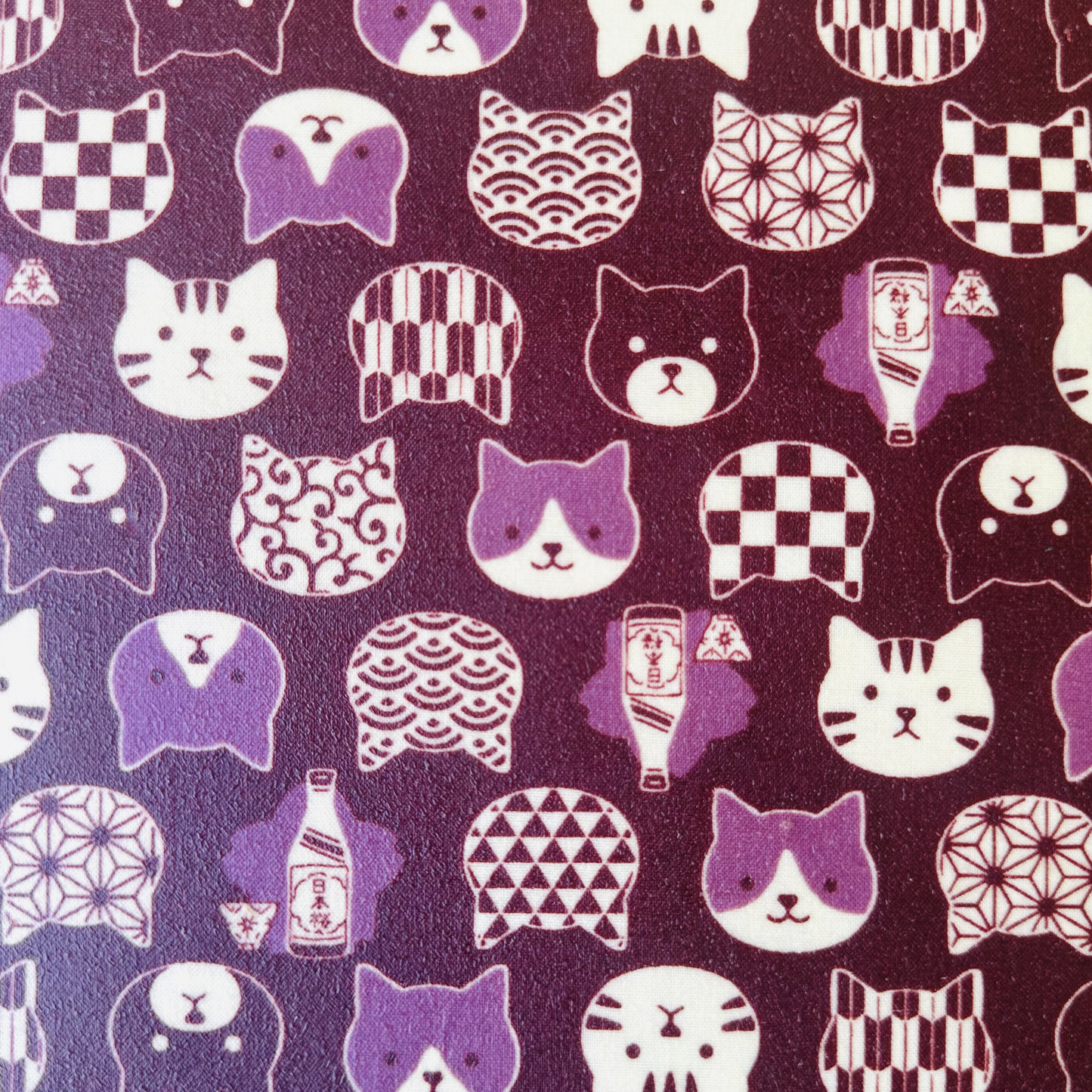 Beeswax Food Wraps – Sushi Cats, Pink (Set of 4)