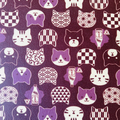 Beeswax Food Wraps – Sushi Cats, Pink (Set of 4)