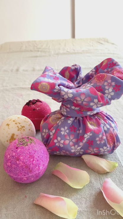 Sakura Purple, Furoshiki Gift Wrapping, 53 x 53cm