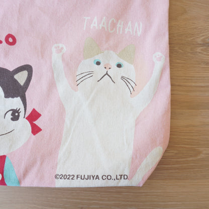 Cat and Peko Chan, Canvas Tote Bag