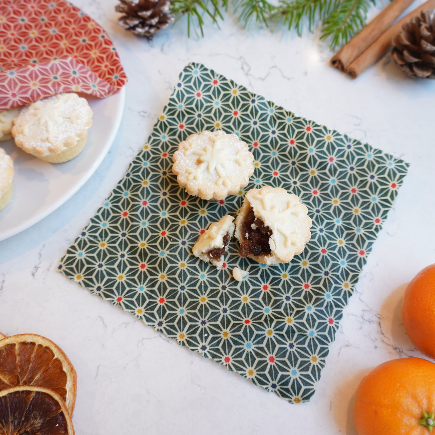 Christmas Beeswax Wraps - Limited Edition, set of 4 beeswax wraps