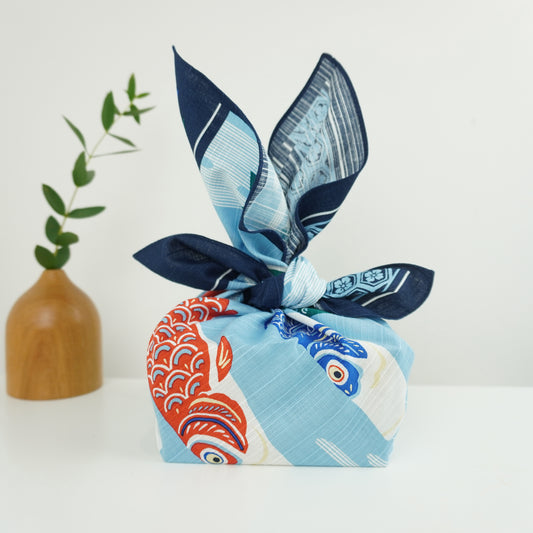 Furoshiki, Japanese Wrapping Cloth, Furoshiki Gift Wrap, Koi Nobori, 50cm x 50cm